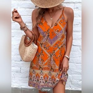 NWT Paisley Print Cami Dress in Women's Large